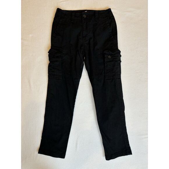 hollister cargo pants Unisex 28x30 black vintage 90s Y2K grunge goth punk Preppy - Picture 1 of 9